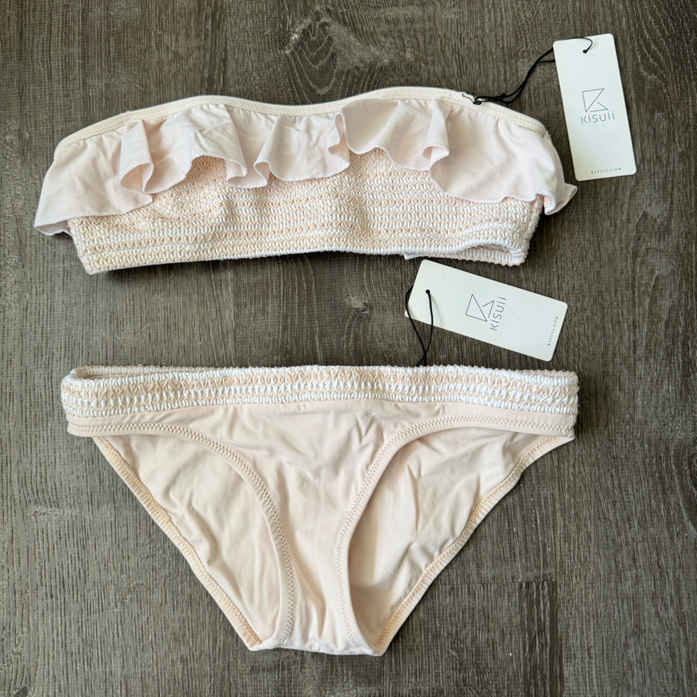 KISUII***Pink/White Bikini Set***Small $358